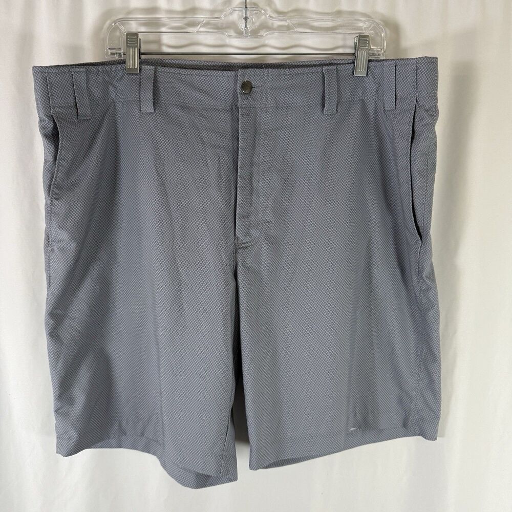 Callaway Golf Shorts Men's 40 Blue Print Flat Front 9" Inseam Pockets